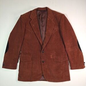 Vintage Sheplers Western Corduroy Blazer 40R Elbow Patches Cowboy Sport Coat